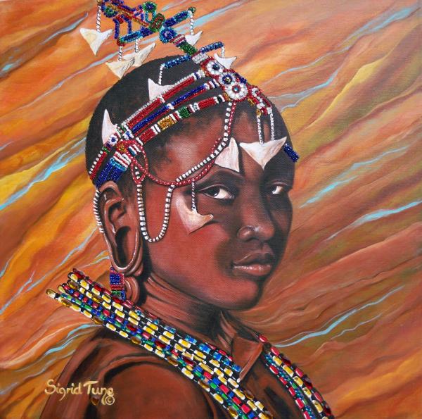 363 Masaai Girl Painting